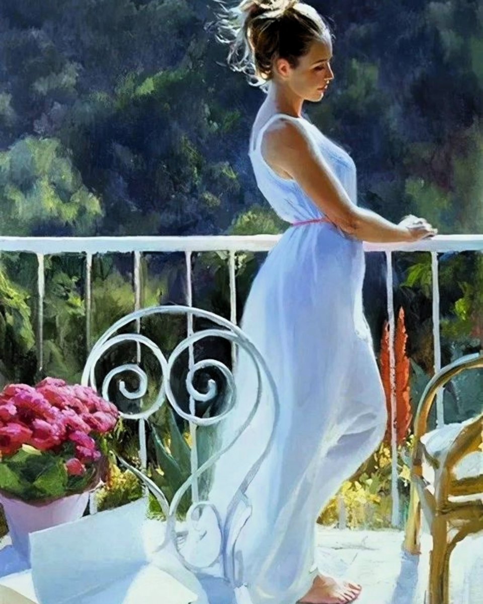 🌹💔🌹
'Absence diminishes mediocre passions and increases great ones, as the wind extinguishes candles and fans fires.' 
- - - - François de La Rochefoucauld. 🪶💜

Vladimir Volegov. (1957)🖌️🌹
Russian Painter, Figurative, Romanticism.