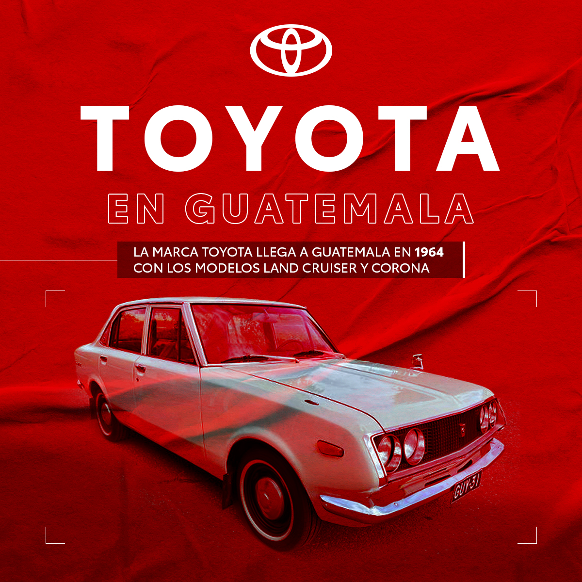 Toyota ha marcado un precedente desde su llegada a Guatemala en 1964 con los modelos Land Cruiser y Corona. ¿Recuerdas estos modelos? 

#ToyotaGuatemala #LoMíoEsToyota #ToyotaEnGuatemala