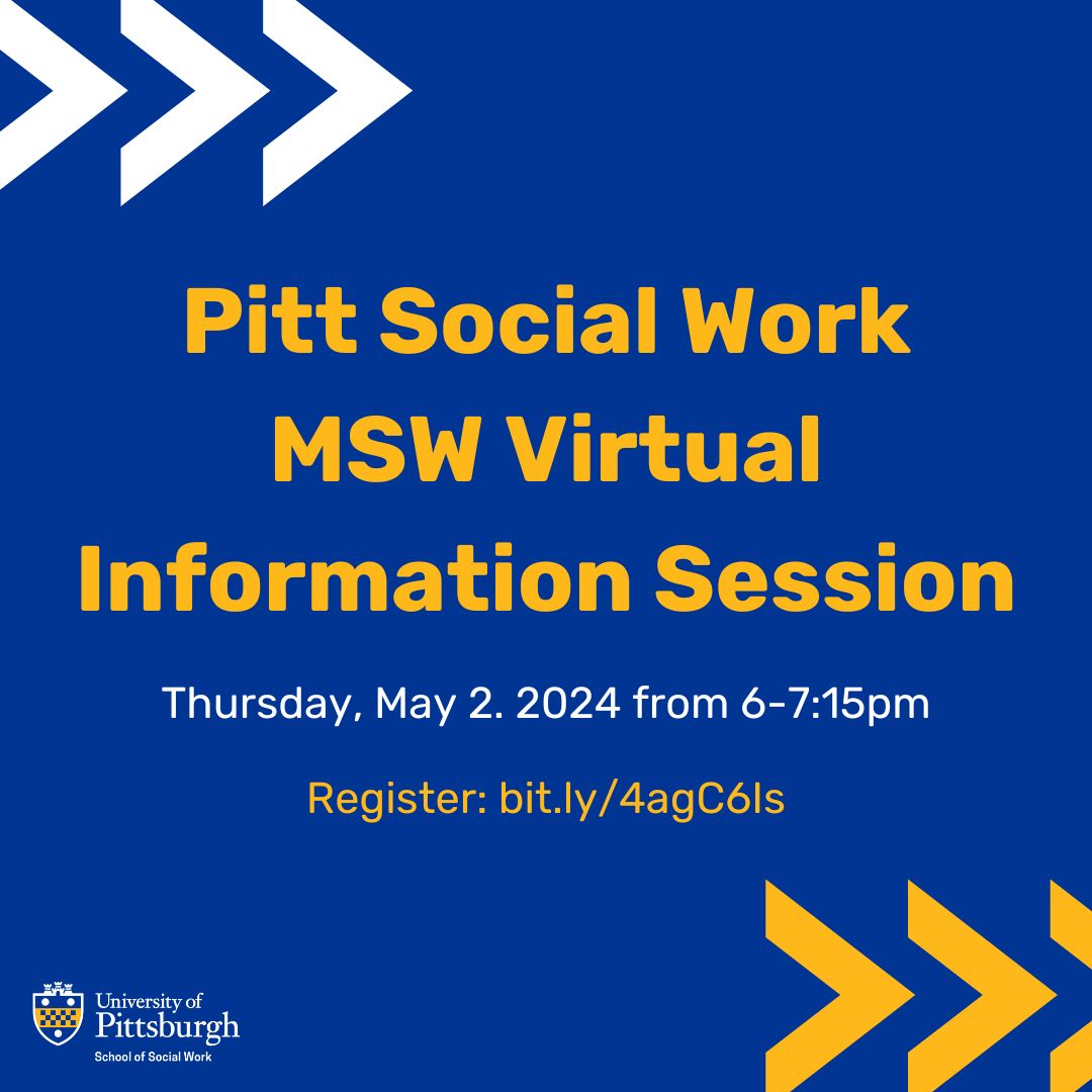 May 2, 2024: MSW Virtual Information Session. 6-7:15pm. Learn more about our top-ranked MSW program! Register here: ow.ly/KKEv50RlcIU