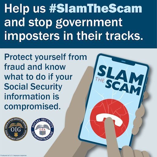 Hang up or ignore suspicious calls or messages. Government employees will NEVER threaten you or demand immediate payment. #SlamTheScam #OKCIC #NativeHealth