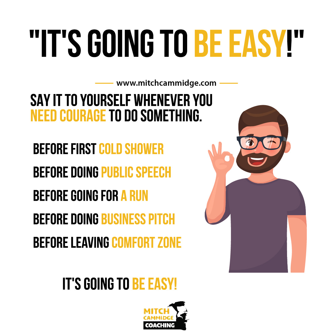 You got this! Repeat after me: 'It's going to be easy.' Believe in yourself and anything is possible. 

#mitchcammidge #motivation #positiveaffirmations #motivation #leadership #skills #selfchallenge #improvement #youvsyou #betterlife