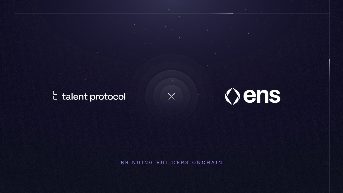 Talent Protocol 🤝🏻 @ensdomains

ENS and Talent Protocol both believe in the composability of profile data to make humans more visible online.

Talent Protocol contributes to that vision by unlocking unique and verifiable reputation data with the Talent Passport.