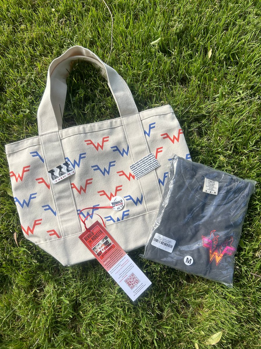 Giving away 3 bags of Weezer tour merch courtesy of @sgs711 ! To enter: - Make sure to follow me - Pre-order the BEHOLD THE MONSTER paperback (link in bio) - Comment that you did it! Winners will be announced this Friday, May 3rd. May the odds be in your favor!