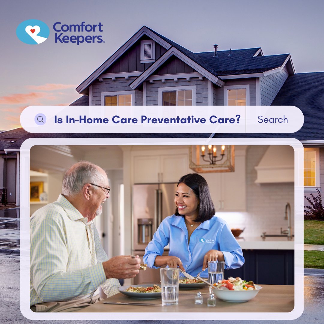 Preventive care starts at home with caregivers supporting medication management, appointment scheduling, and healthy habits to reduce chronic illness risk and improve quality of life.

#ComfortKeepers #InHomeCare