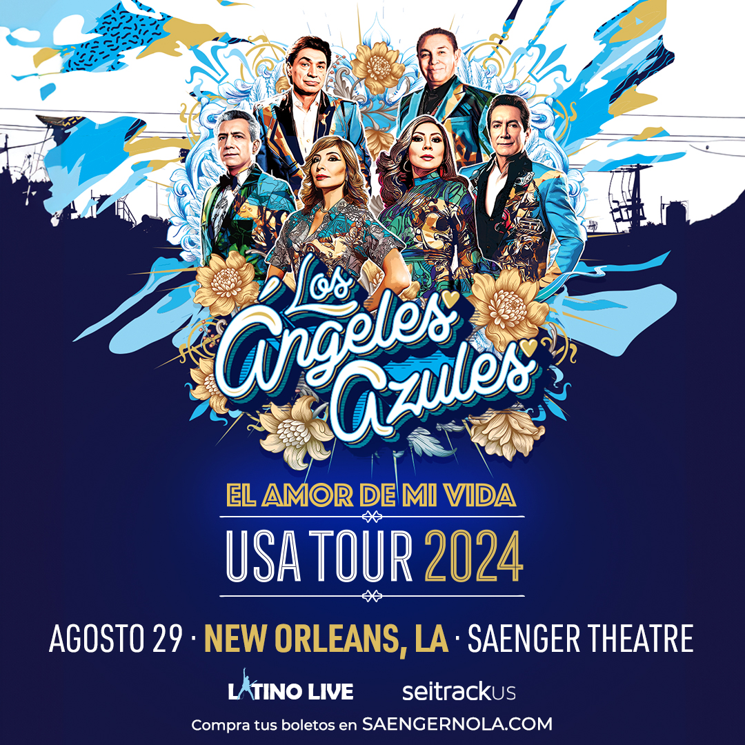 JUST ANNOUNCED: Hailing from Iztapalapa, Los Ángeles Azules are the leading exponents of cumbia worldwide, bringing their music to the most important international stages and festivals. Coming to #SaengerNOLA August 29. Tickets on sale Friday!