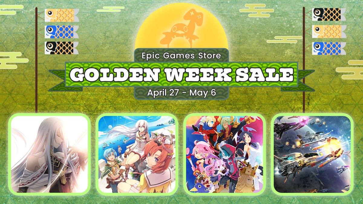 Save up to 80% in the Golden Week Sale! Score sweet savings on NIS America's JRPGs such as Trails into Reverie, Legend of Nayuta, Disgaea 6, R-Type Final 2, and more! epic.gm/golden-week-sa…