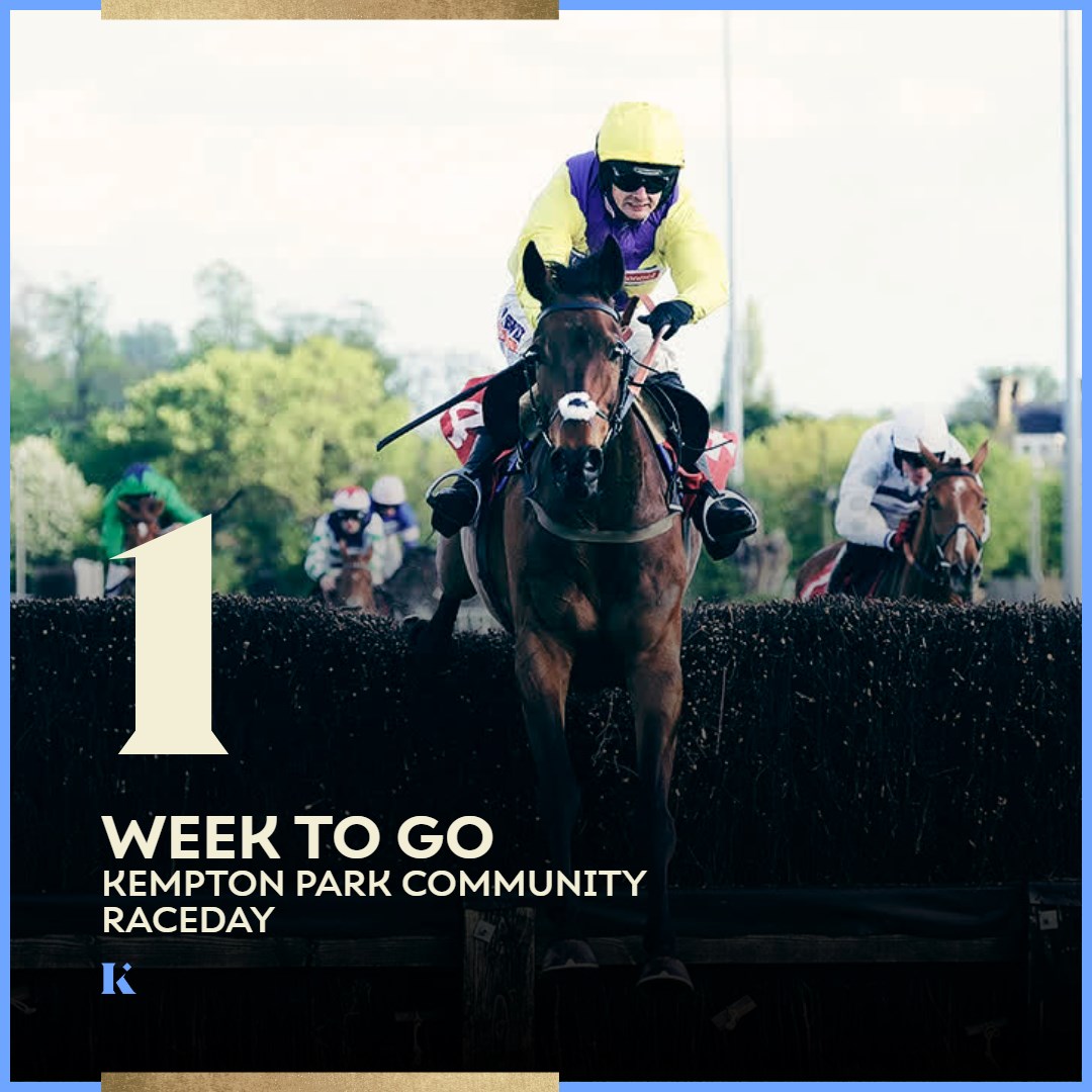 1 week to until the Bank Holiday which means it's just a week until our Community Raceday🙌 💥 6 races over the jumps 💥 FREE kids entertainment 💥 Local businesses showcasing what they can offer Tickets are just £15 in advance + kids go FREE - it's a no brainer!💪