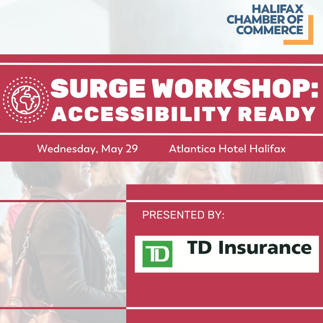Be accessibility ready for the 2030 Accessibility Act guidelines! Join us on May 29 as we look at several key areas that businesses need to address to work towards a more inclusive and accessible future. Thank you to our Presenting Partner @InsuranceTd business.halifaxchamber.com/events/details…