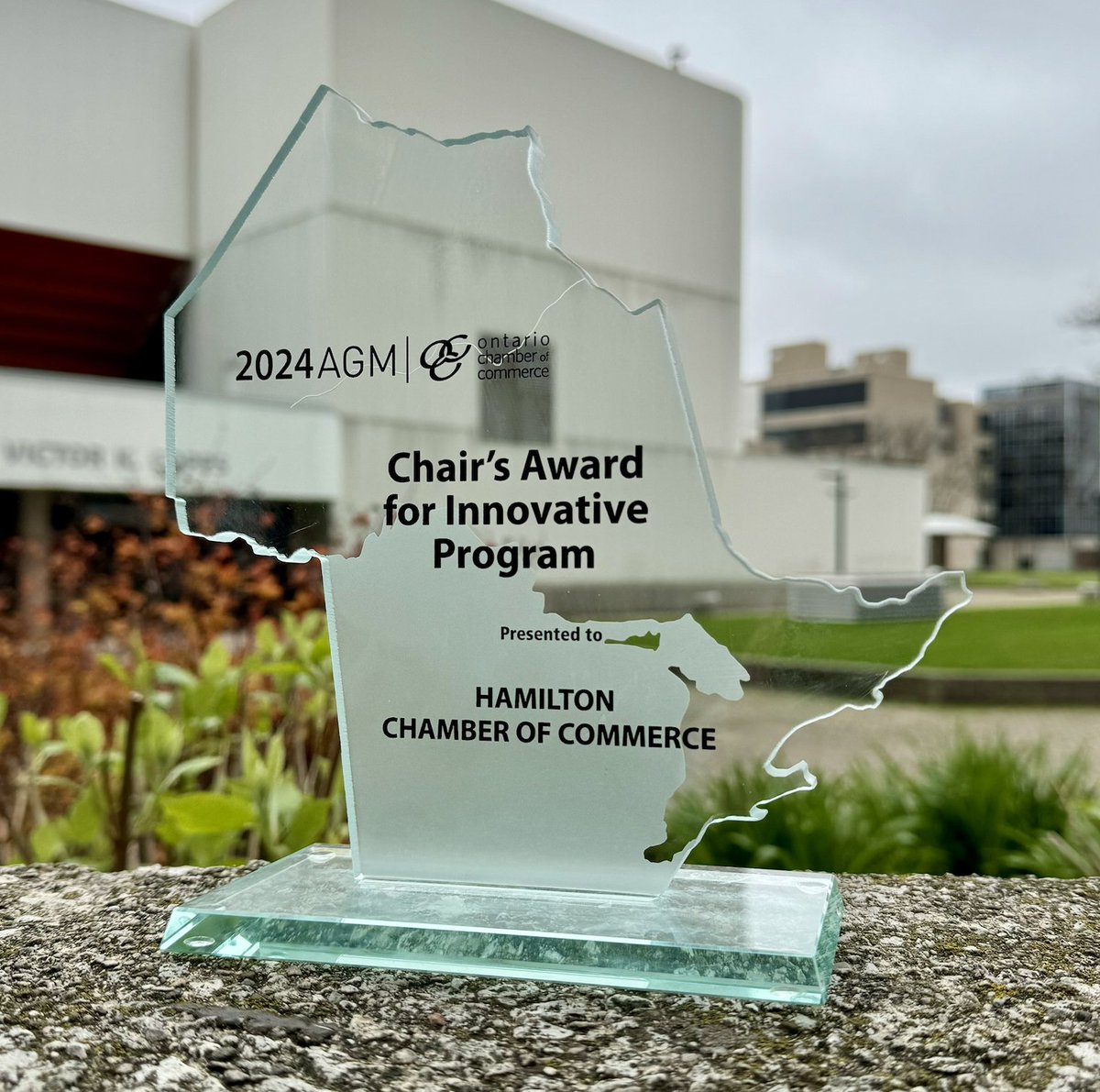 We're honoured to receive the @OntarioCofC Chair's Award for Innovative Program for @hamiltonday_yes 🏆 That's 5️⃣ awards and counting for Hamilton Day 2023!