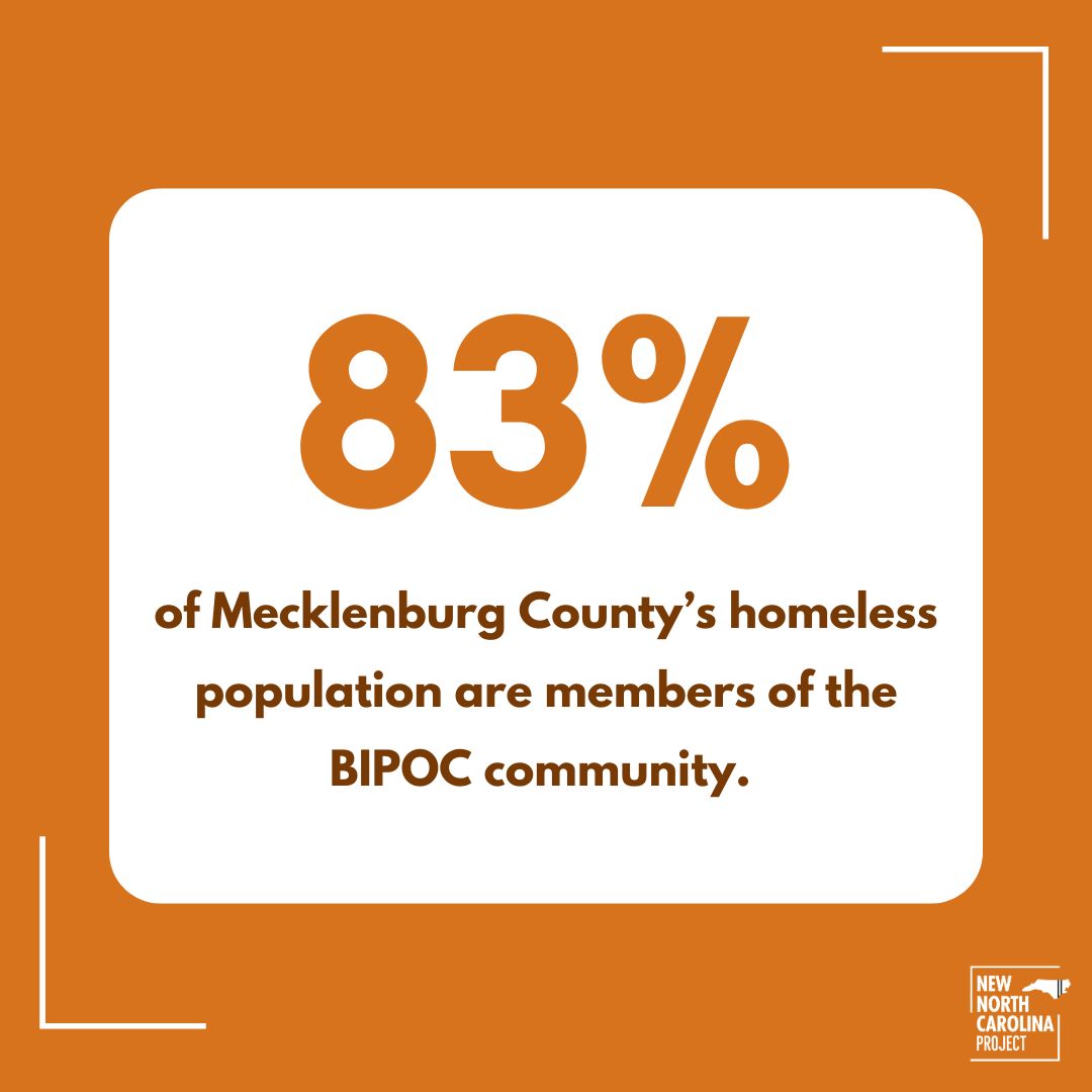 83% of Mecklenburg County’s homeless population are members of the BIPOC community. Via. Mecklenburghousingdata What ways do you believe we can reduce these numbers in our communities? #bipoc #racialequity #newnorthcarolinaproject #nncp #truemajority #mecklenburgcounty