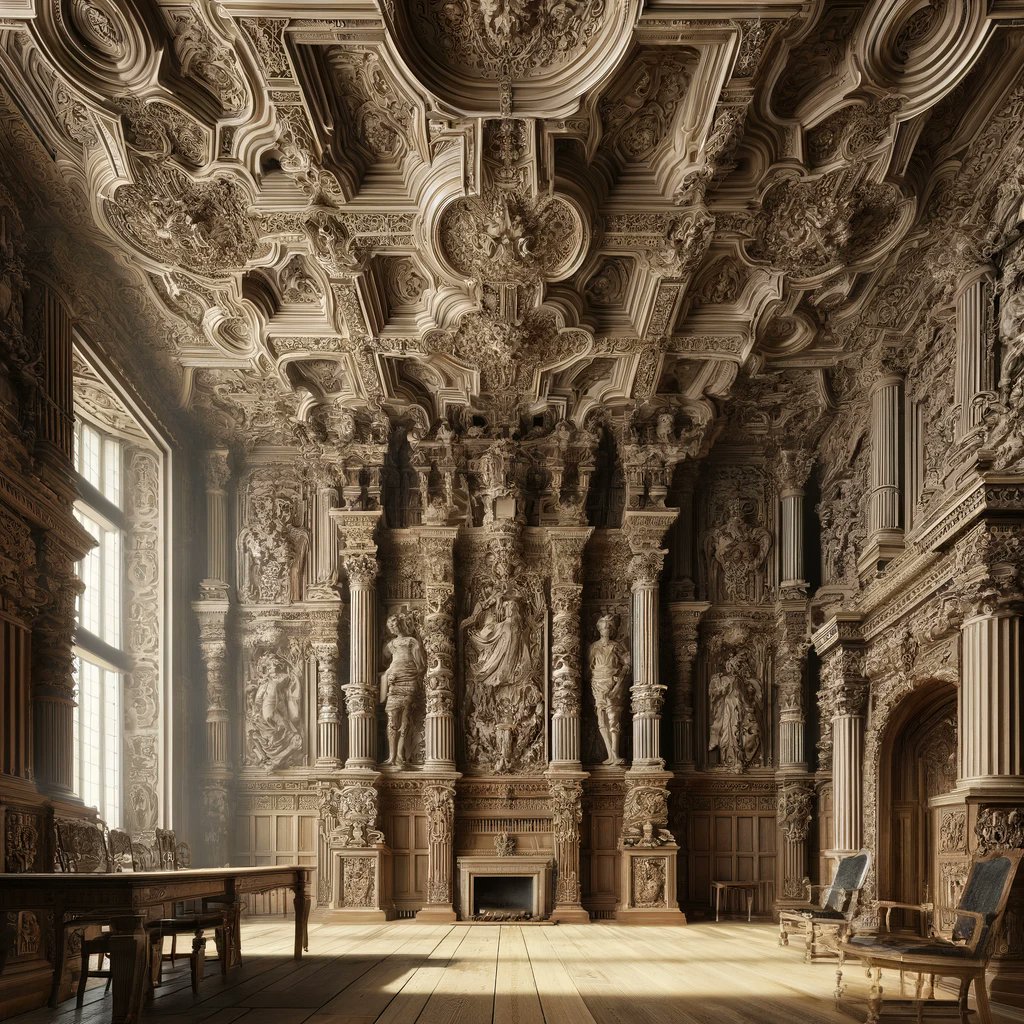 Chatsworth's Oak Room: A masterpiece in oak. #WoodworkArt #Chatsworth