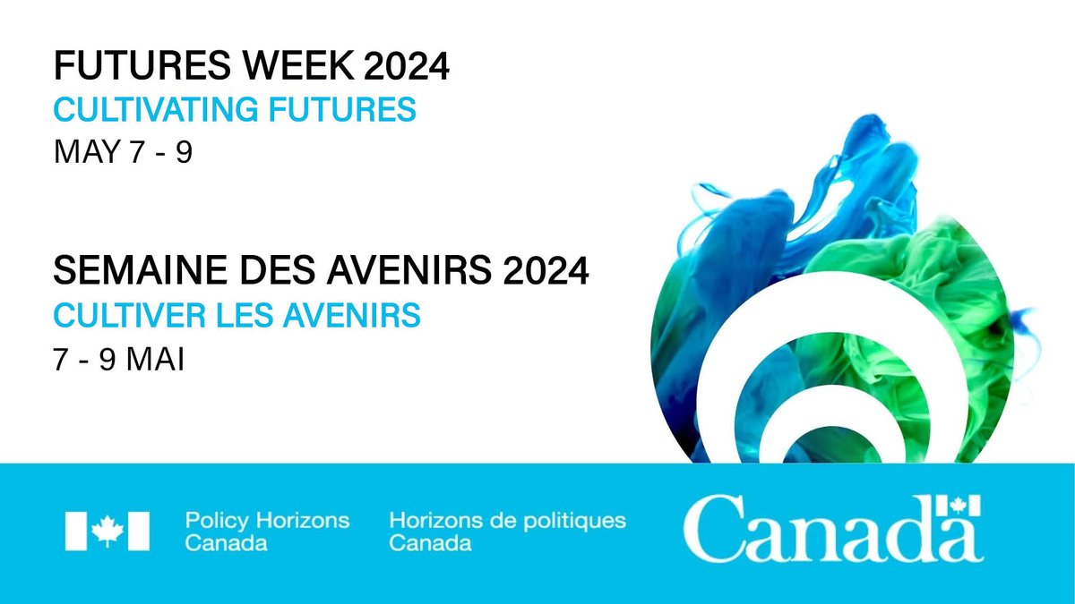 Looking forward to discussing 'Disruptions on the Horizon' at @PolicyHorizons #FuturesWeek with the ever-brilliant @b_momani, Catherine Beaudry, and @Kristelvde on May 7.  

More info here: horizons.service.canada.ca/en/futures-wee…