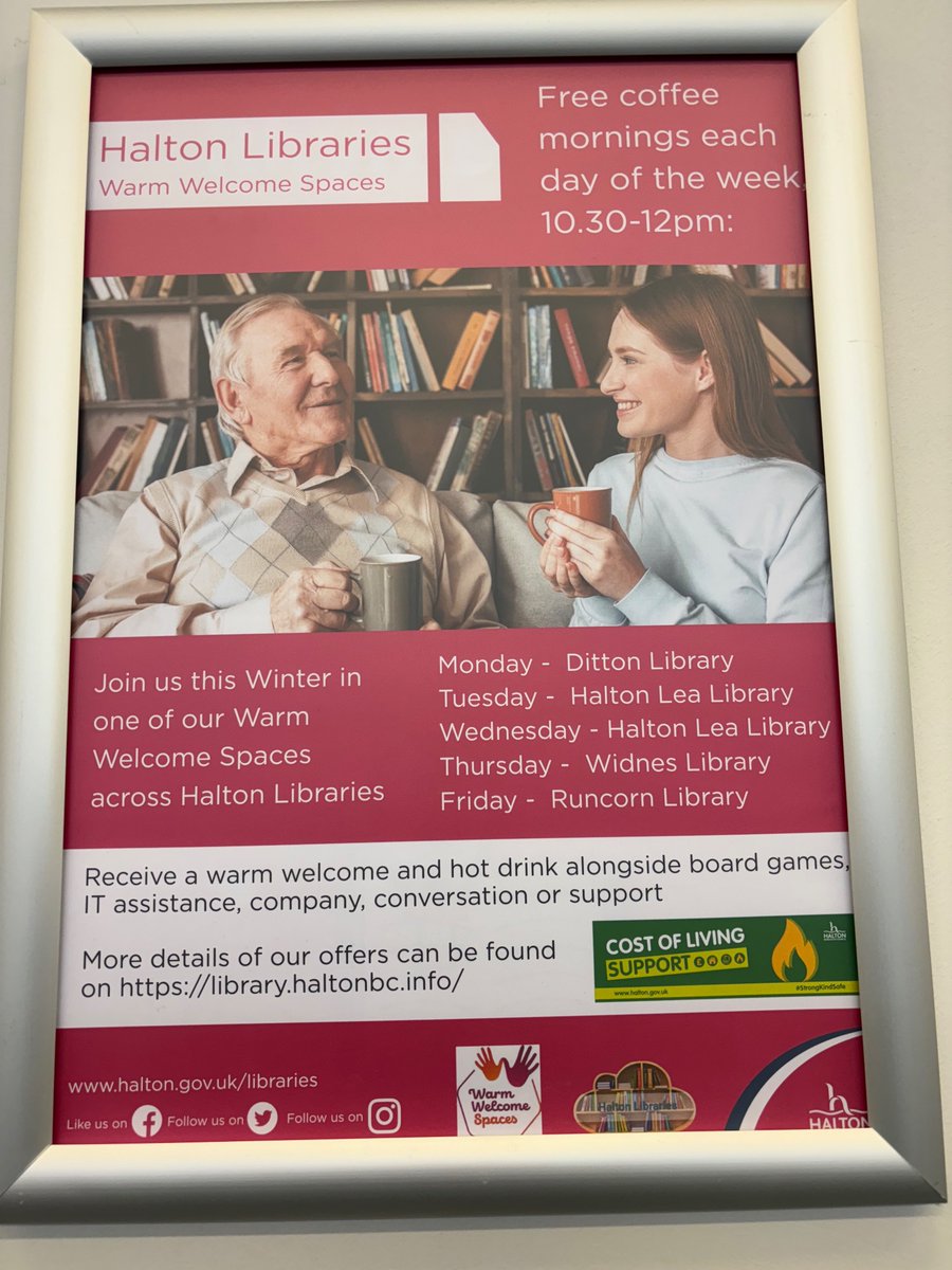 Winter has gone and spring is here. You can still pop into Halton Libraries for a cuppa and it’s free. DA