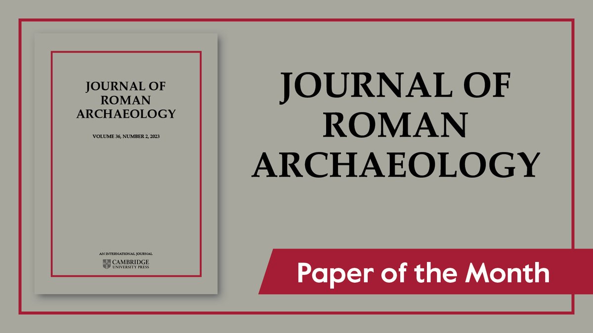 'An urban image in an urbanized landscape: measuring the visual impact of Tibur's amphitheater' by Matthew Notarian is the Paper of the Month from the Journal of Roman Archaeology.
cup.org/4aoFZLq
#JRA #Archaeology #RomanArchaeology #PaperOfTheMonth