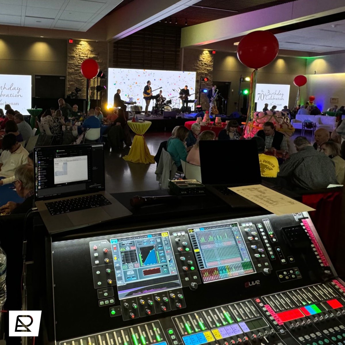 Had a great time @markartsks for this fun birthday bash a couple weeks ago! 
.
.
.
#RelevantAV #ExperiencesThatMove #AudioVisual #livesoundengineer #livesound #LightingDesigner #LEDVideoWall #LEDWall #VideoTech #soundengineer #LightingTech #mixing #soundmixer #AVTech #prosound