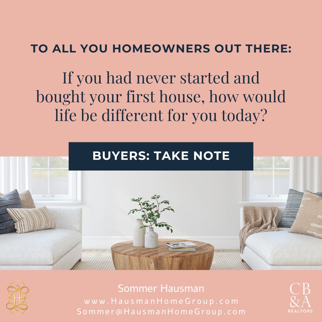 Homeowners, ever wonder how different life would be if you hadn't bought your first house? Let's hear your 'what ifs' in the comments!

#homebuying #firsthome #whatif #homeownerstories #startnow #hausmanhomegroup #cba #haus2home #cbarealtor #realestate #realtor