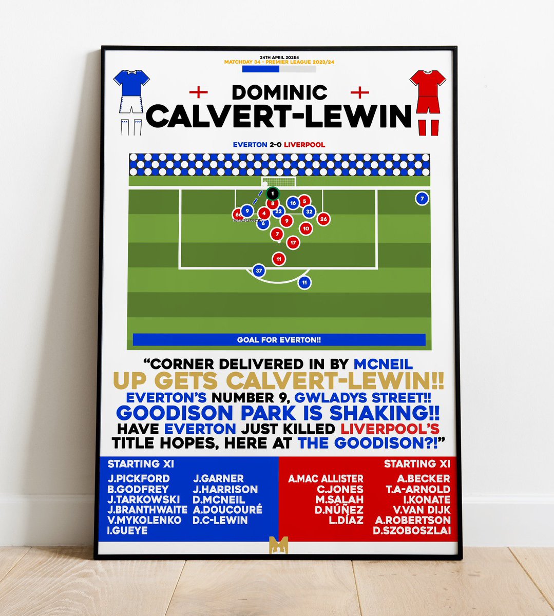 🚨 FRAMED PRINT GIVEAWAY 🚨 We’ve partnered with @MezzalaDesigns to giveaway any EFC Framed Prints on their site, including our win v Liverpool!🔵 To enter you must: 🤝 Follow @EFCdaily_ & @MezzalaDesigns 🔄 Retweet this Post #EFC