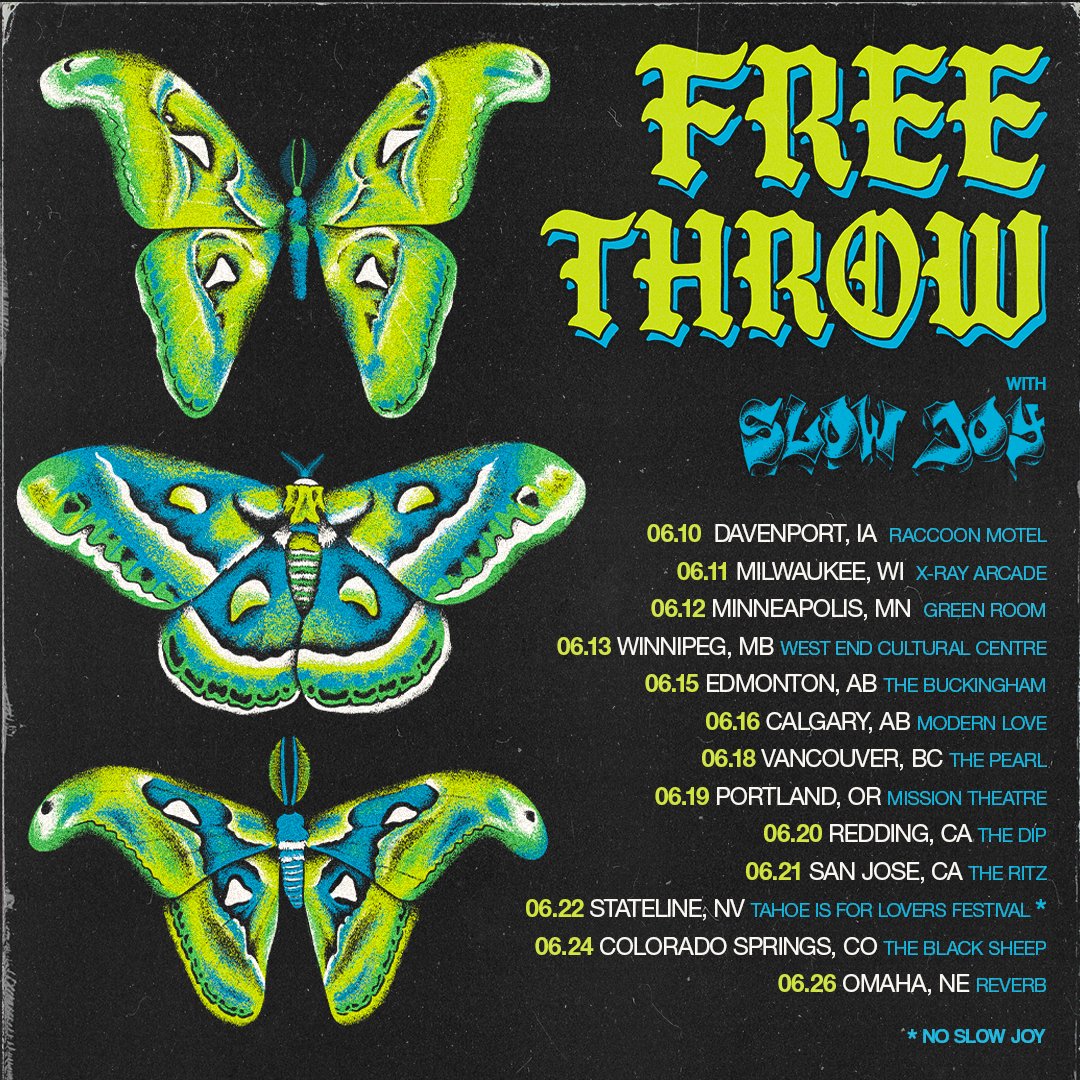 TheRitzSJ's tweet image. 🦋 FREE THROW 🦋 

Just announced! With special guest Slow Joy! Tickets on sale this Wednesday at 10AM!

Friday // 06.21.24 // 8PM // 21+⁠
🎫 l8r.it/NzGD 🎫⁠
⁠
🏷️ #freethrow @FreeThrowEmo #slowjoy #emo #theritzsj #sanjose #dtsj #sofadistrict