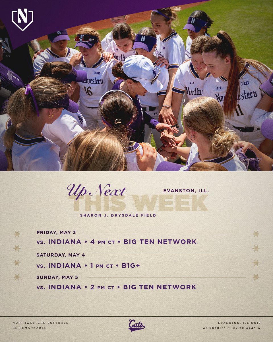 BIG Weekend in Evanston. 📺 Friday and Sunday's game will now air on @BigTenNetwork. 🗓️ Sunday's game will now start at 2pm CT. See you at The J >> bit.ly/NUSBTix