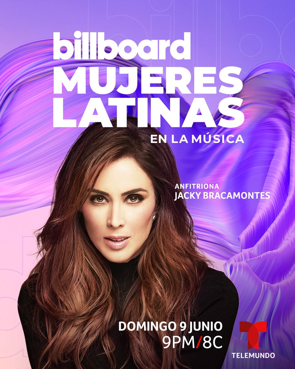 🎉 Billboard Mujeres Latinas en la Música está de vuelta ⭐️ y la fabulosa Jacky Bracamontes regresa una vez más como anfitriona de esta noche tan especial ✨ No te pierdas esta celebración el domingo 9 de junio a las 9PM/8C por Telemundo #BBMujeresLatinas #Telemundo