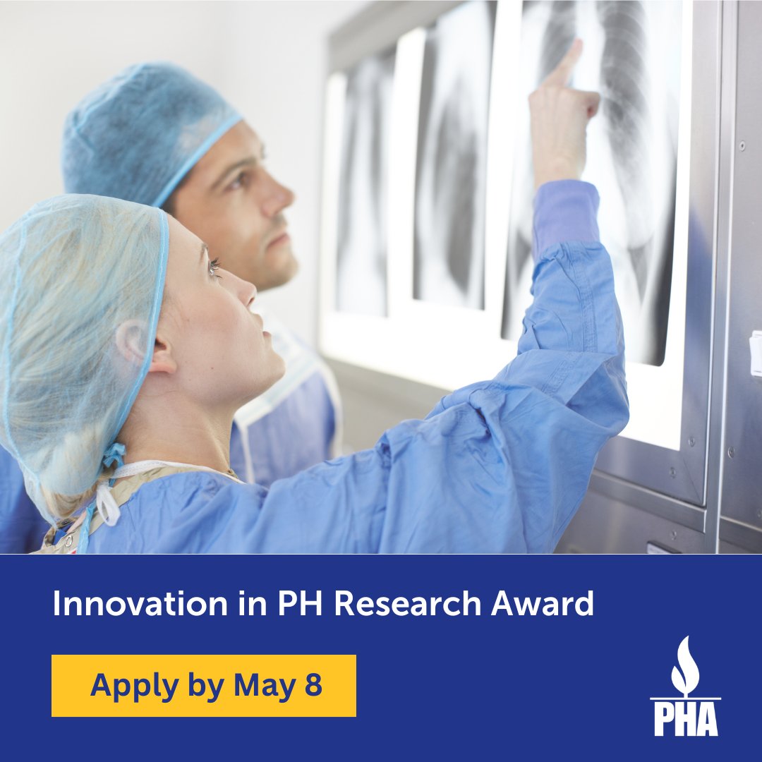 #PHA is accepting applications for the Innovation in #PH Research Award, which supports new areas of PH research. Learn more about the grant and apply by Wednesday, May 8. ow.ly/J8q050Rng64