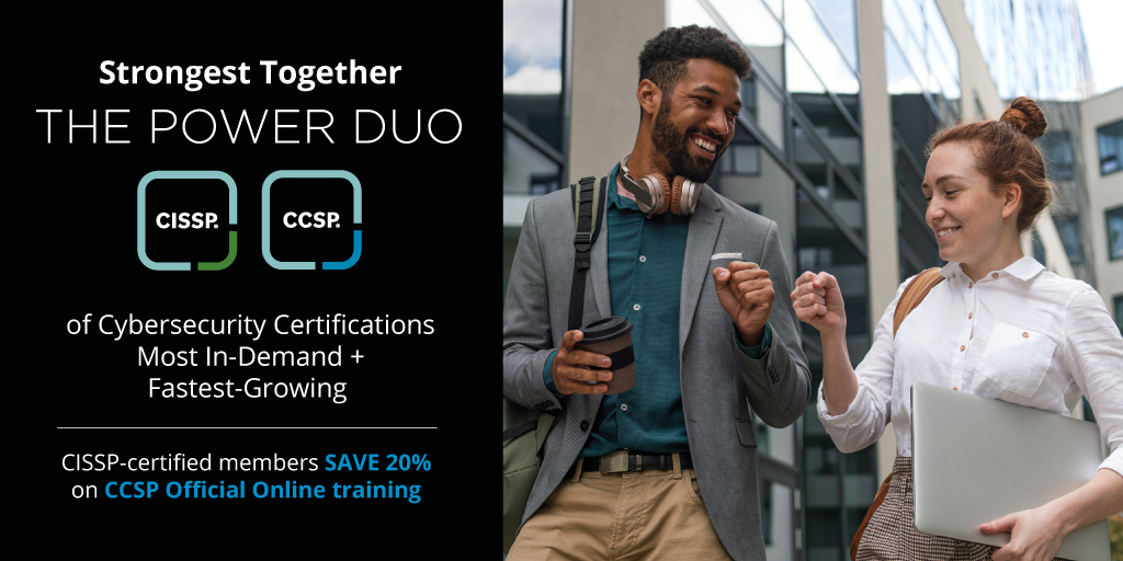 Power up your #cybersecurity career with #CCSP certification! As cloud security complexities rises, so does demand for CCSP. Add it to your CISSP credentials and excel in any industry. Explore: ow.ly/qAkz50RmsMx #Cybersecurity #CCSPTraining #PowerDuo