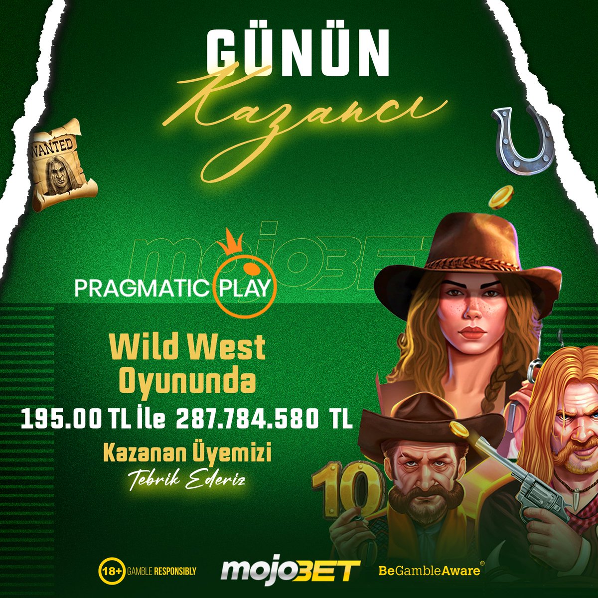 🔥Kazanmanın Adresi MojoBet Demiştik! 🔥 🎉 Wild West Oyununda 195,00 TL İle 287.784,580 TL Kazanan Üyemizi Tebrik Ederiz! 👏 🌟Ayrıcalıklarla, Sınırsız Kazançlarla Dolu MojoBet Dünyasına Sende Hemen Katıl ! ▶GÜNCEL GİRİŞ : t2m.io/mojososyal