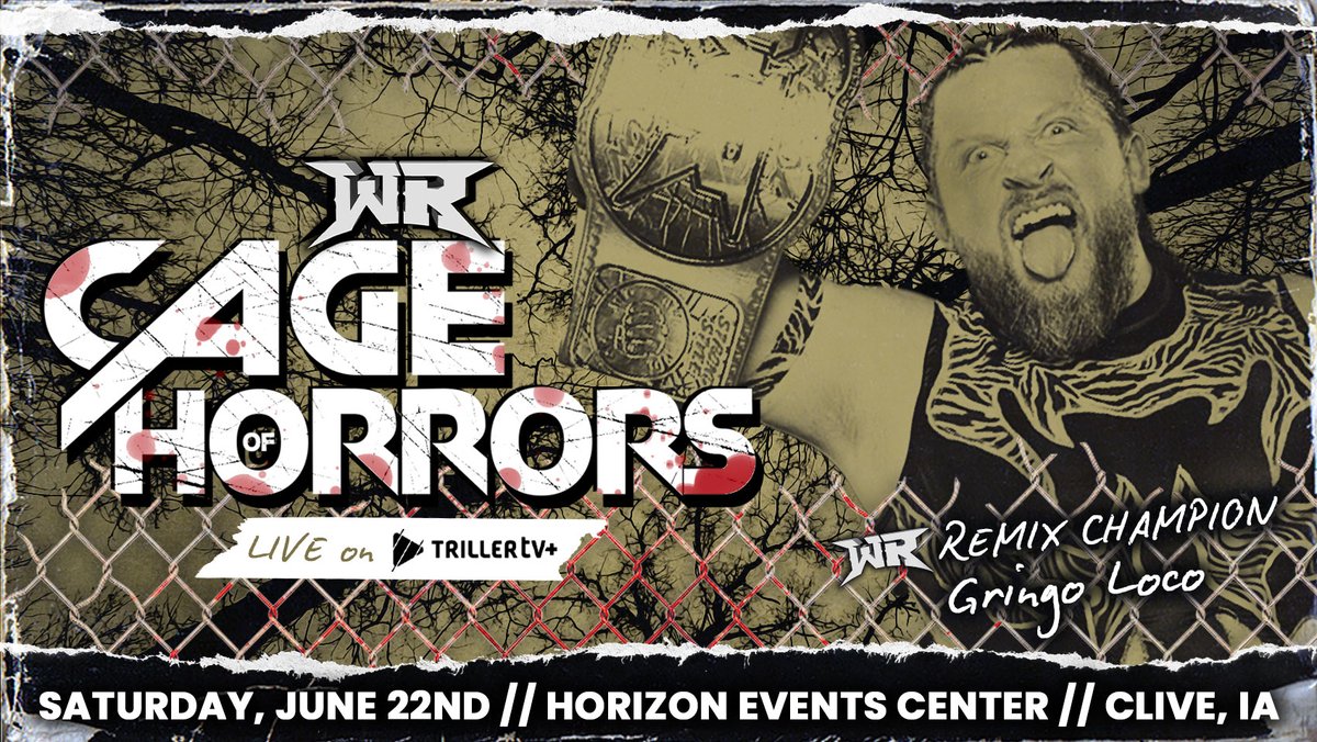 [BREAKING] One of the most innovative wrestlers on the planet today! Signed for 6/22 #RevolverCAGE @HorizonEventsC1 LIVE on @FiteTV+ REVOLVER REMIX CHAMPION Gringo Loco! TIX: RevolverTickets.com