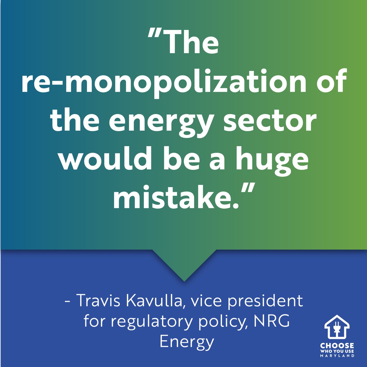 Fortune 500 companies & reputable suppliers will view the Maryland consumer market as essentially closed for business if SB 1 is signed. This will set the energy market back 100 years & tell MD customers who shop the retail market their choices do not matter. #ChooseWhoYouUse