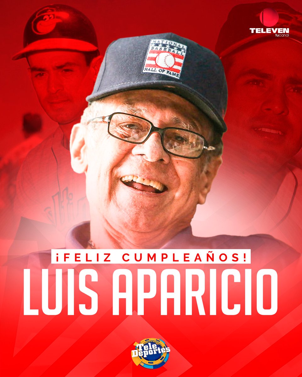 Le enviamos los mejores deseos a Luis Aparicio en su cumpleaños 90, el único venezolano exaltado al Salón de la Fama de la MLB hasta la fecha. Una de las mayores leyendas del deporte venezolano. 🥳🇻🇪 #TeledeportesTeleven