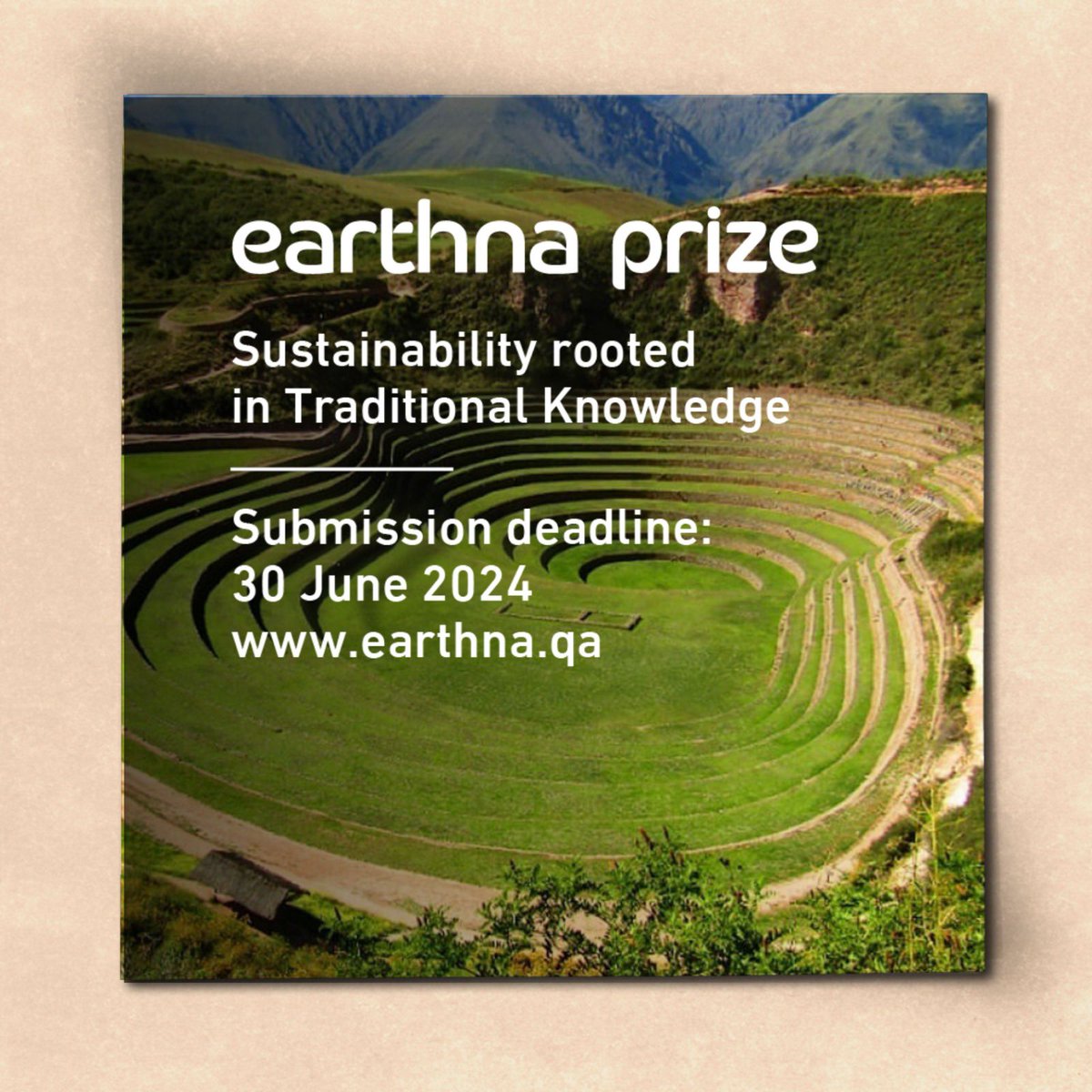 Calling on organizations creating pathways to #sustainability rooted in #traditionalknowledge! Nominate or apply to the #EarthnaPrize by 30 June 2024: earthna.qa