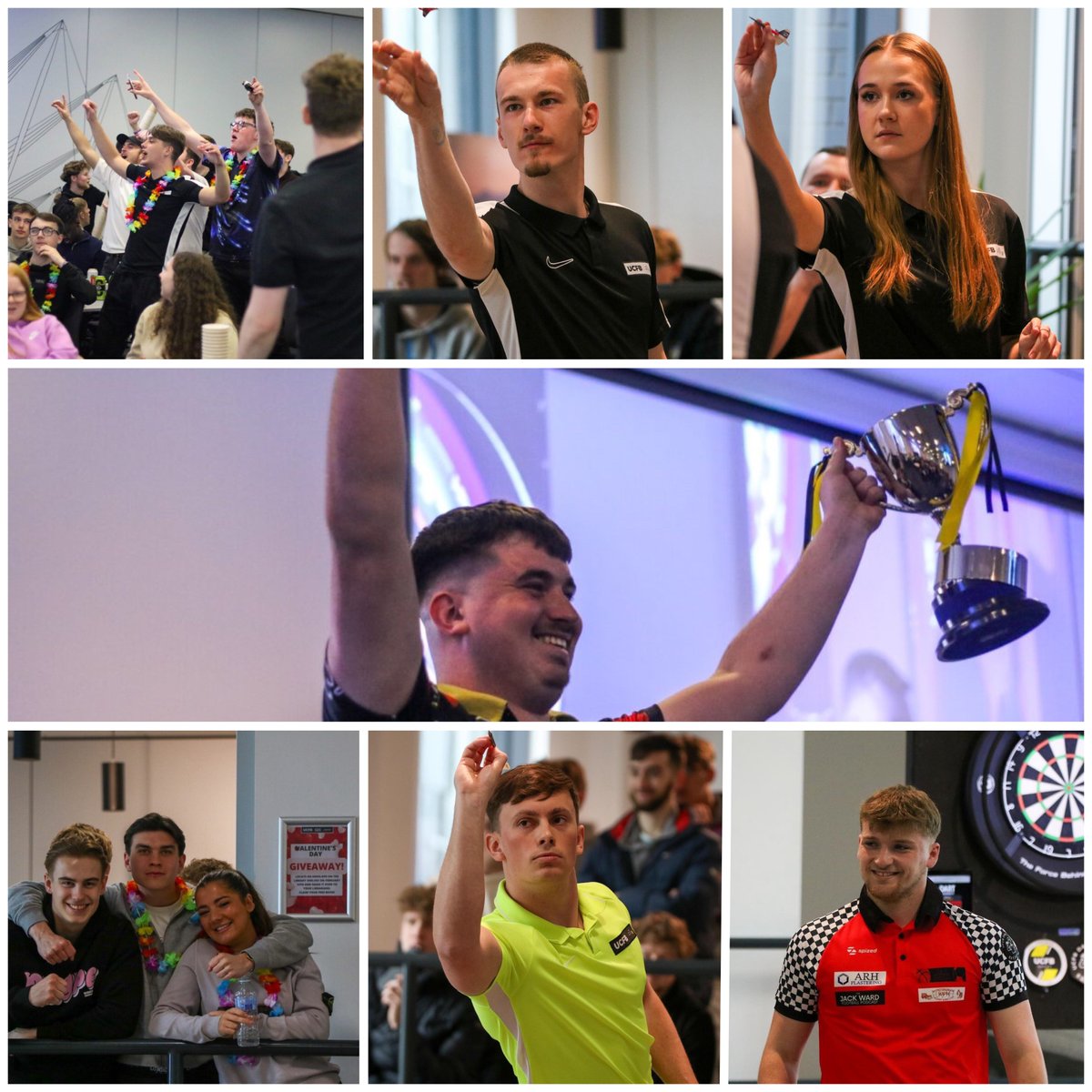The first ever UCFB Darts Championship took place at Arch View House last week, with more than 220 students taking part! 🎯 Congratulations to winner Connor Wagner and thanks to everyone who came down and made the event so special!