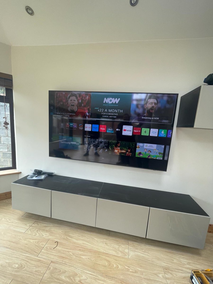Installer_IRL's tweet photo. Achieving the perfect blend of style and functionality with a wall-mounted TV. ✨ #tvinstallation #hometv #homecinema #audioinstallation #homecinemainstalls #homecinemadesign #wallmount #nocables #dublinireland #homecinemasystem #wifi #audiosetup #homecinemaproject https://t.co/l0zvT0O4wC
