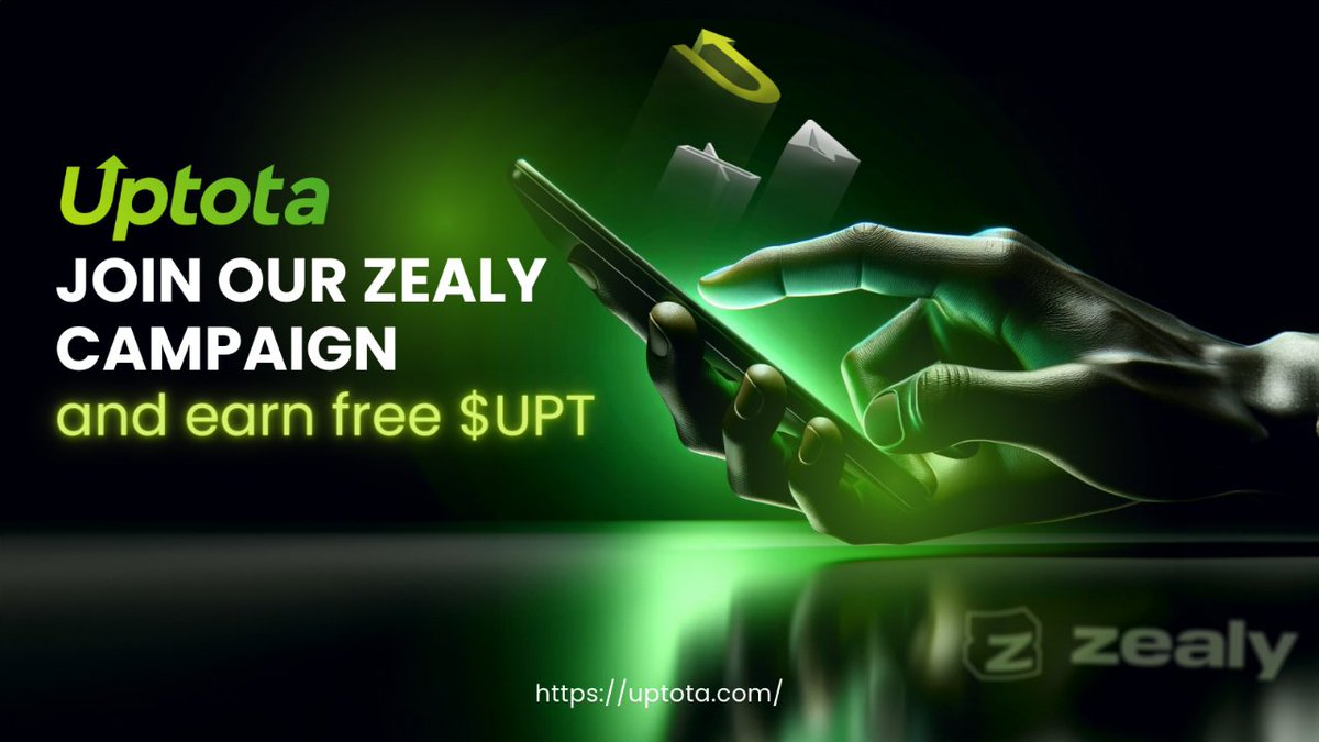 Uptota_Official's tweet image. 🚀 Join our Zealy campaign and get FREE $UPT Tokens!

You're just one click away from:

   🟢 Free $UPT Tokens
   🟢Exciting Quests

👉 Start now: zealy.io/cw/uptotaexcha…