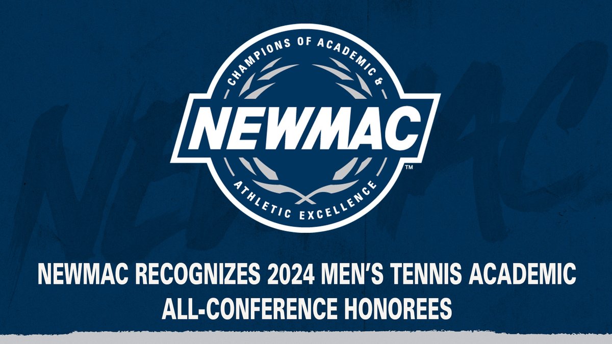 Congratulations to the 33 student-athletes who were honored on the 2024 NEWMAC Men's Tennis Academic All-Conference Team!

Honorees ➡️ ow.ly/A1bu50Rr12O

#GoNEWMAC // #WhyD3