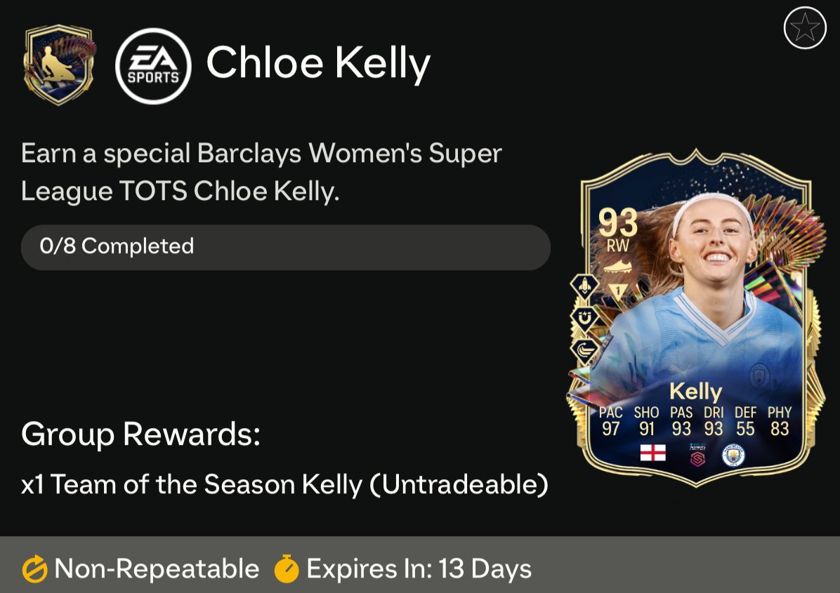 8 Segment 814K Chloe Kelly TOTS SBC Worth it??