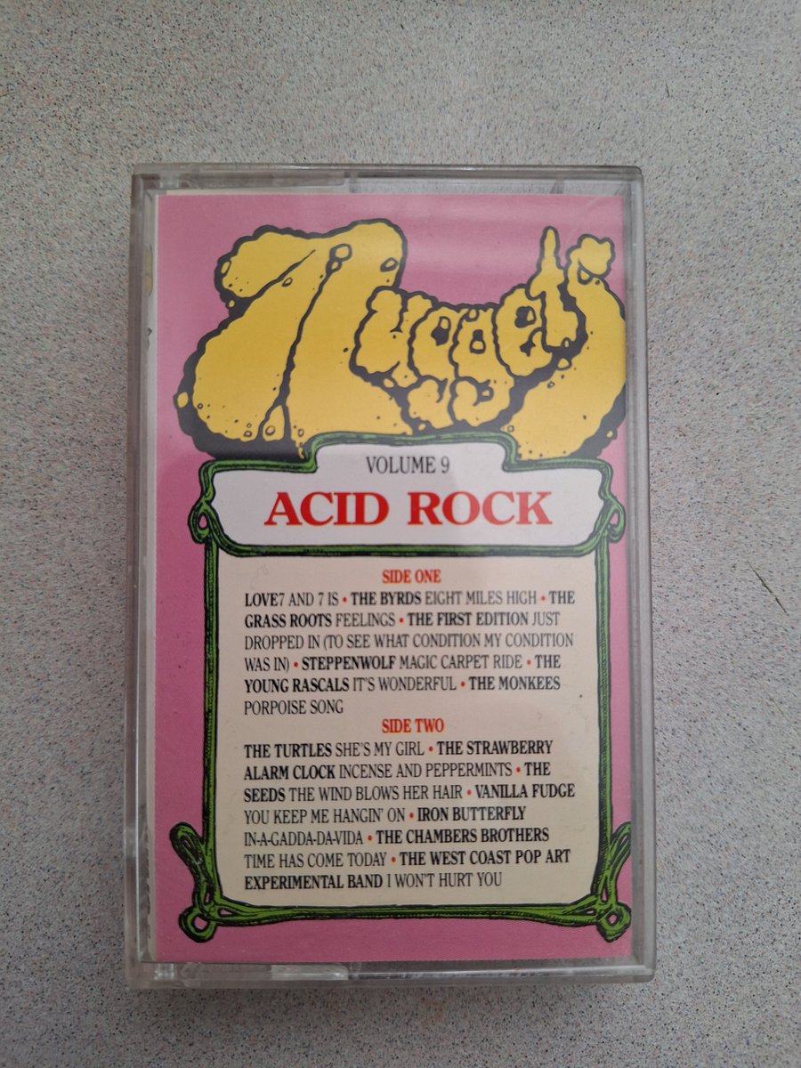 FOR SALE Various Artists- Nuggets Volume 9: Acid Rock [1986, Rhino cassette] Loaded with canonical classics and looking cute af. Media: VG+/sleeve: VG+; $14 shipped in the US.