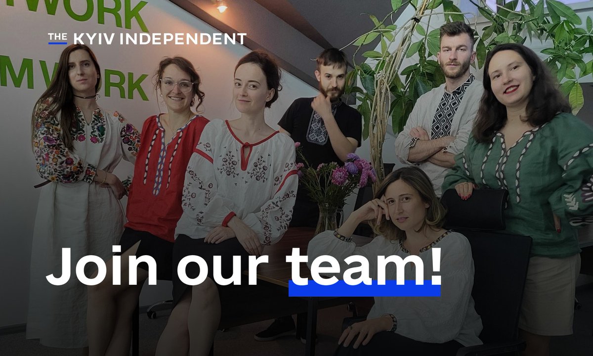 We are hiring! The Kyiv Independent – Ukraine’s biggest English language publication, is currently seeking qualified individuals to fill our open positions and become valued members of our team. Check out a list of available positions: kyivindependent.com/join-the-team/