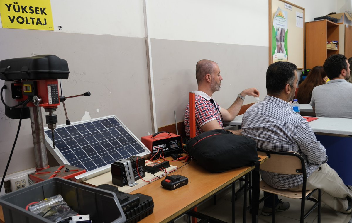 ☀️💨We support access to employment opportunities in the rapidly growing #RenewableEnergy sector. As part of the initiative we're implementing in collaboration with @mebhbogm, with funding from the Republic of Korea, the 10th term of 'Renewable Energy Systems Training' continues.