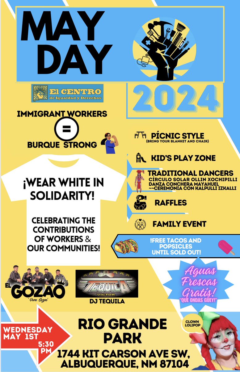 At EL CENTRO de Igualdad y Derechos, we believe that all workers deserve fair and just treatment. On #MayDay, we stand in solidarity with essential workers and families, we continue the fight. Join Us! #WorkersRights #EssentialWorkers