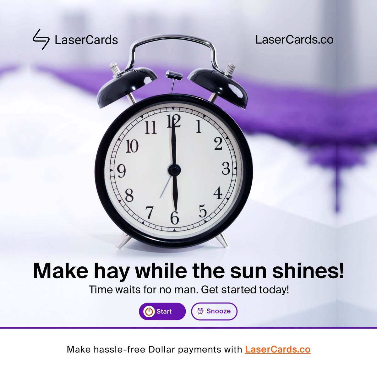 New day, new possibilities! Get started now with LaserCards for easy and secure payments. 

Follow @lasercardsco for more valuable financial tips, deals and seamless payment solutions.

#LaserCardsCo #LaserCards #VirtualDollarCards #VirtualPayments #OnlinePayments #DollarCards