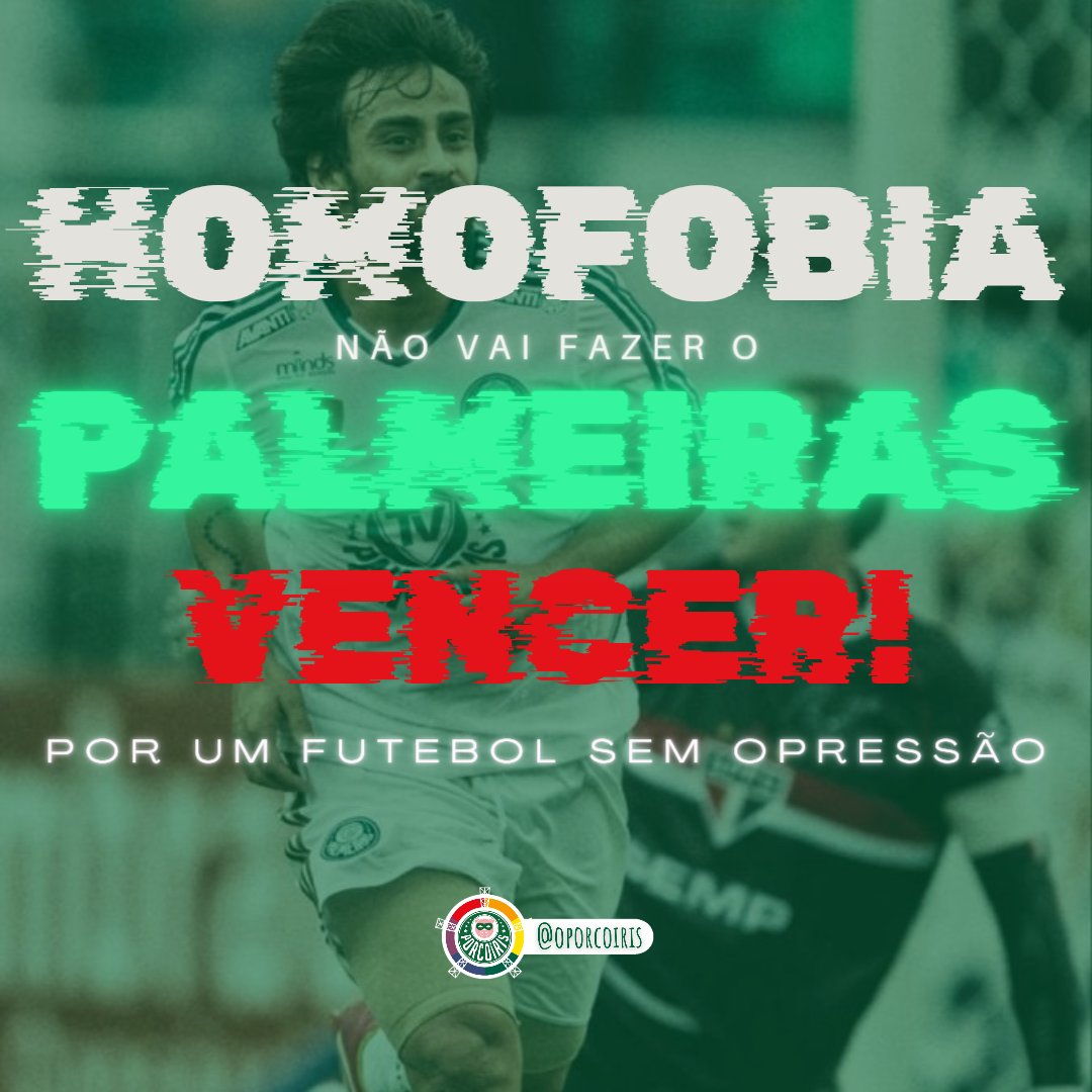 Amar o Palmeiras, odiar a homofobia. 🐷

Independentemente da rivalidade, que é MUITA, homofobia é inadmissível. Quando você usa um 'todo viado nessa terra é tricolor', você ofende quem está de verde vestindo o mesmo manto que o seu. Quando você usa um 'pra cima delas', você…