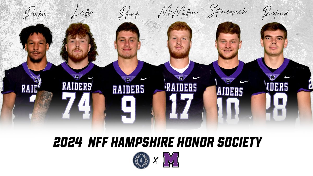 Football: Six Raiders Earn NFF Hampshire Honor Society Recognition (Release): athletics.mountunion.edu/news/2024/4/29…