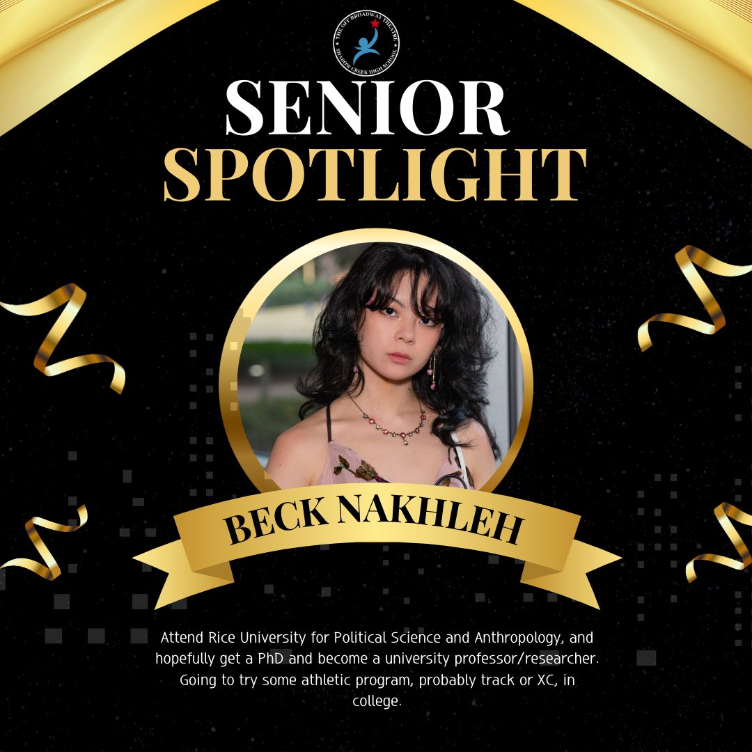 Our next Senior Spotlight is Beck! It’s has been a great few years and watching Beck grow in our program has been a delight! @ShadowCreekHS @AISDFineArts