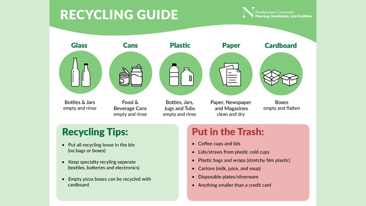 From recycling guides to donating office supplies, @Northeastern is focused on helping students reduce waste! 🎉 Learn about their efforts to become a low-waste campus: bit.ly/3vUxrgo 📷 @Northeastern