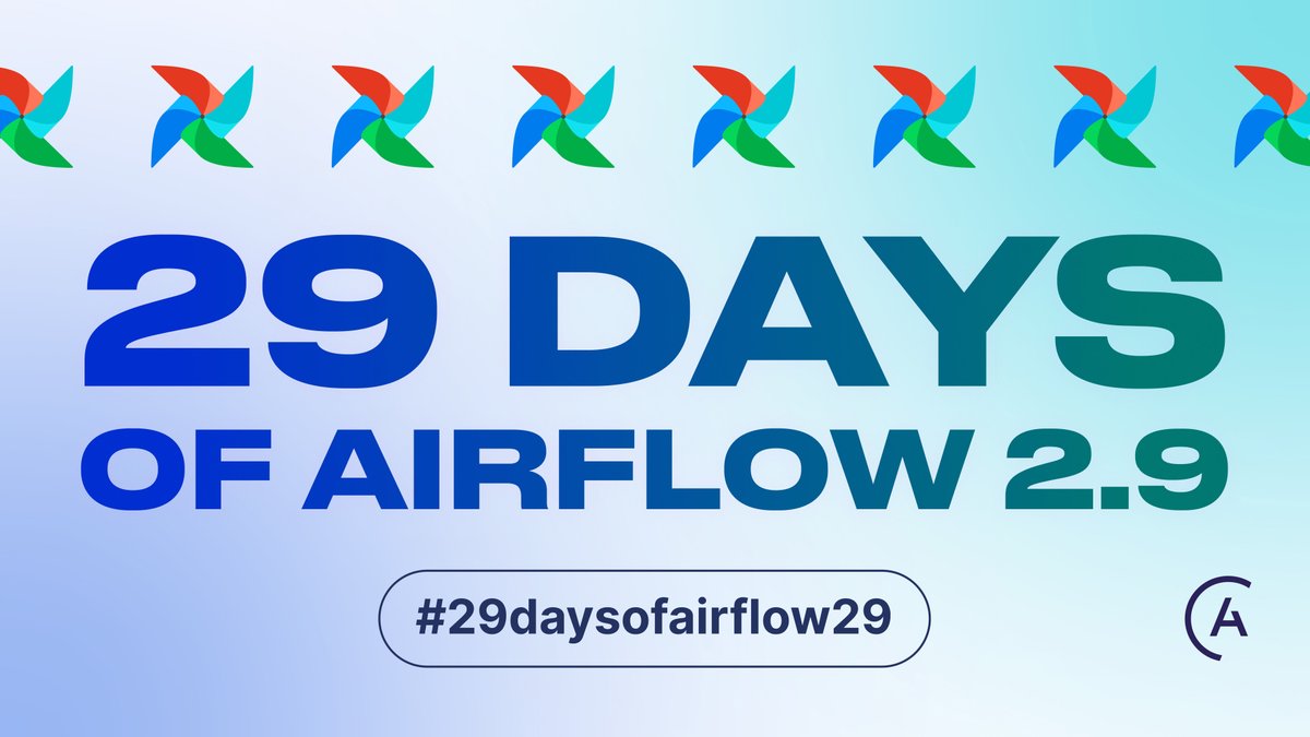 🎉 29 Days of #Airflow 2.9: Day 6 🎉 ⏲️ Today's spotlight: the ability to change the default cron timetable dictating task scheduling. This enables more tailored scheduling to better fit project & operational timelines. 🔗 Learn more: bit.ly/3QgCoak #29daysofairflow29