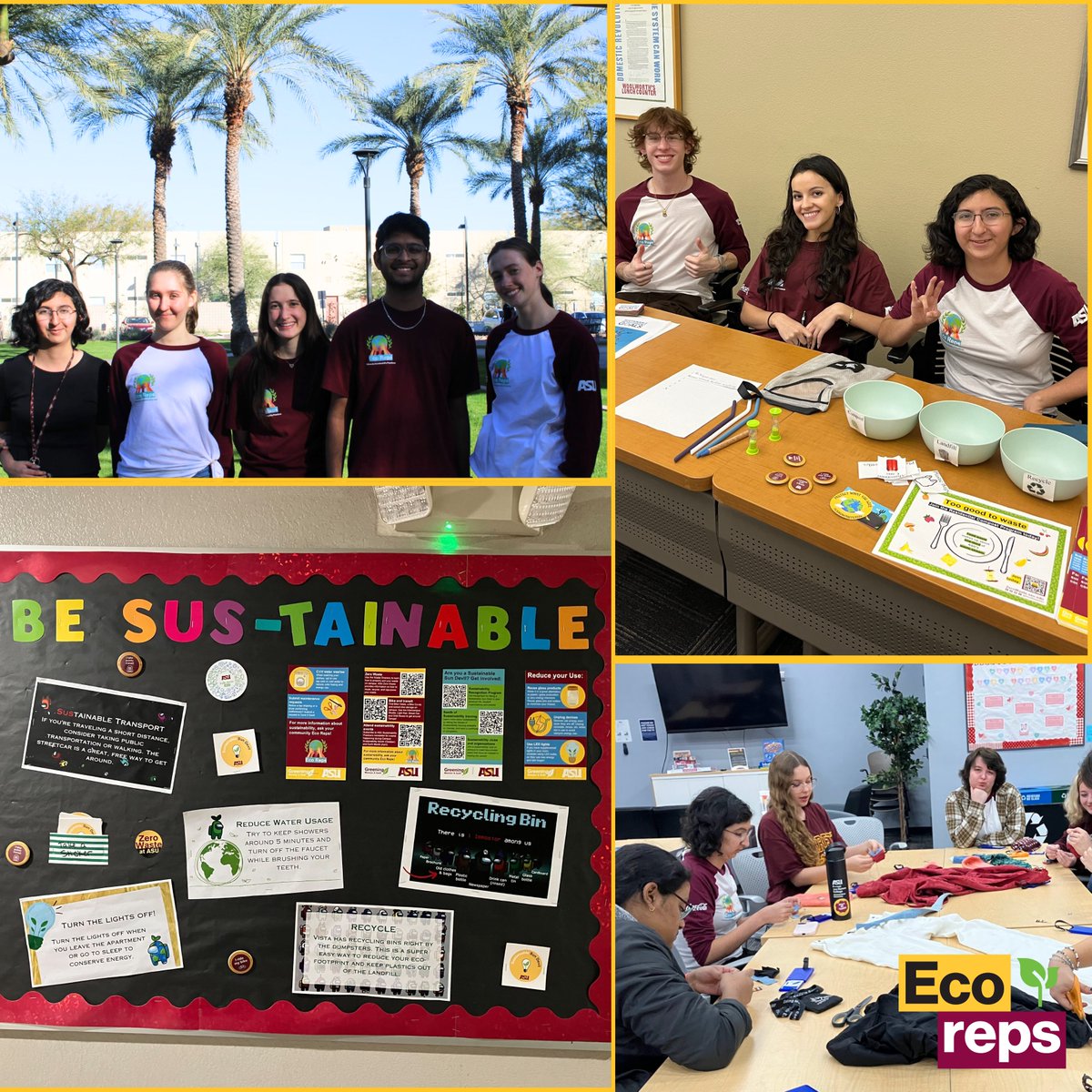 asu_usp's tweet photo. Itβs a bittersweet feeling that our 2023-2024 cohort of Eco Reps completed the program!ππThese students impacted their residential communities on the Tempe campus through peer-to-peer engagement & applied projects. β€π
#asuecoreps #ecoreps #earthdayeveryday #aashe #aashestars https://t.co/Mqpfqlik04