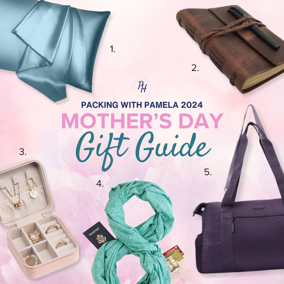 Are you ready for #MothersDay on May 12th?🌸Surprise her with these adventurer's gifts:

1. Silk Travel Pillowcase
2. Travel Journal
3. Travel Jewelry Case
4. Travel Scarf with Hidden Pocket
5. @travelonbags Pi Daily Carry Tote

Happy shopping!💖 amzn.to/3JEiWk5
