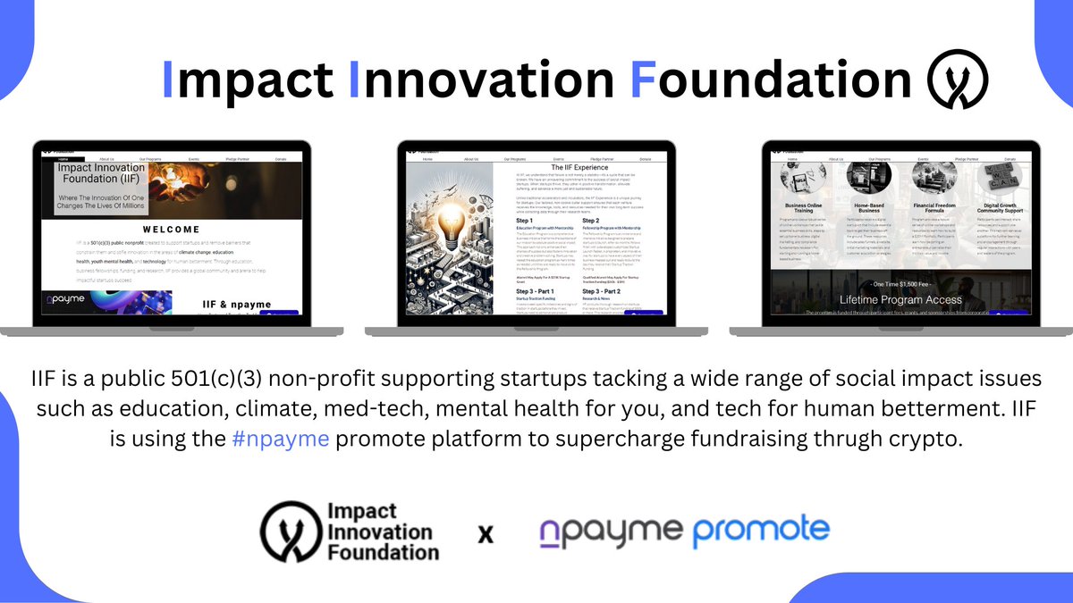 When 1 startup reaches success - millions are impacted🌎

We are IIF - Innovation Impact Foundation!

Our mission is to aid startups tackling social impact issues like health, education, climate change and much more.

Here’s everything you need to know👇
impactinnovationfoundation.org