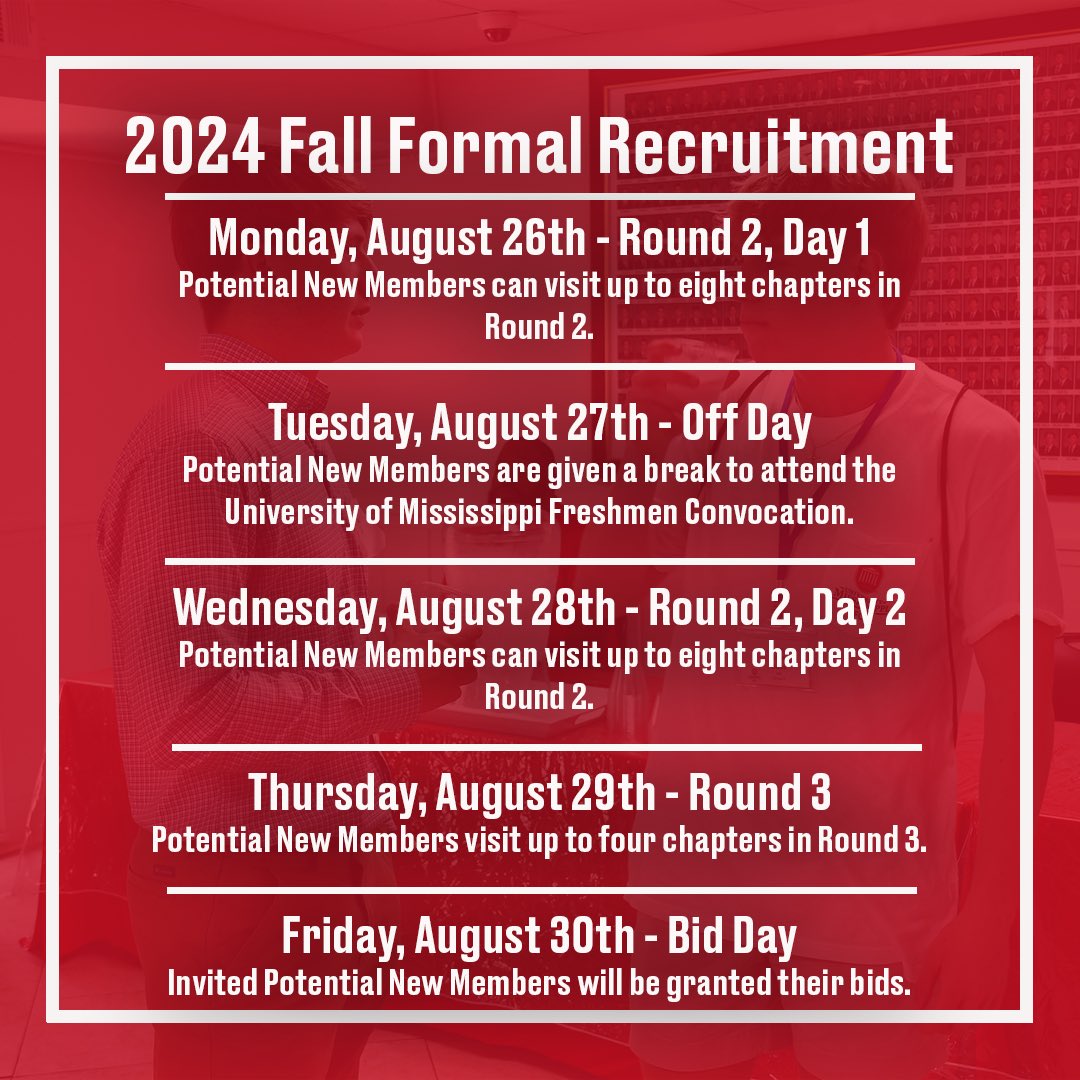 University of Mississippi IFC on X: “Registration for the 2024